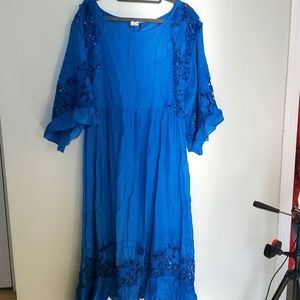 Akemi + Kin Flutter sleeve maxi dress
